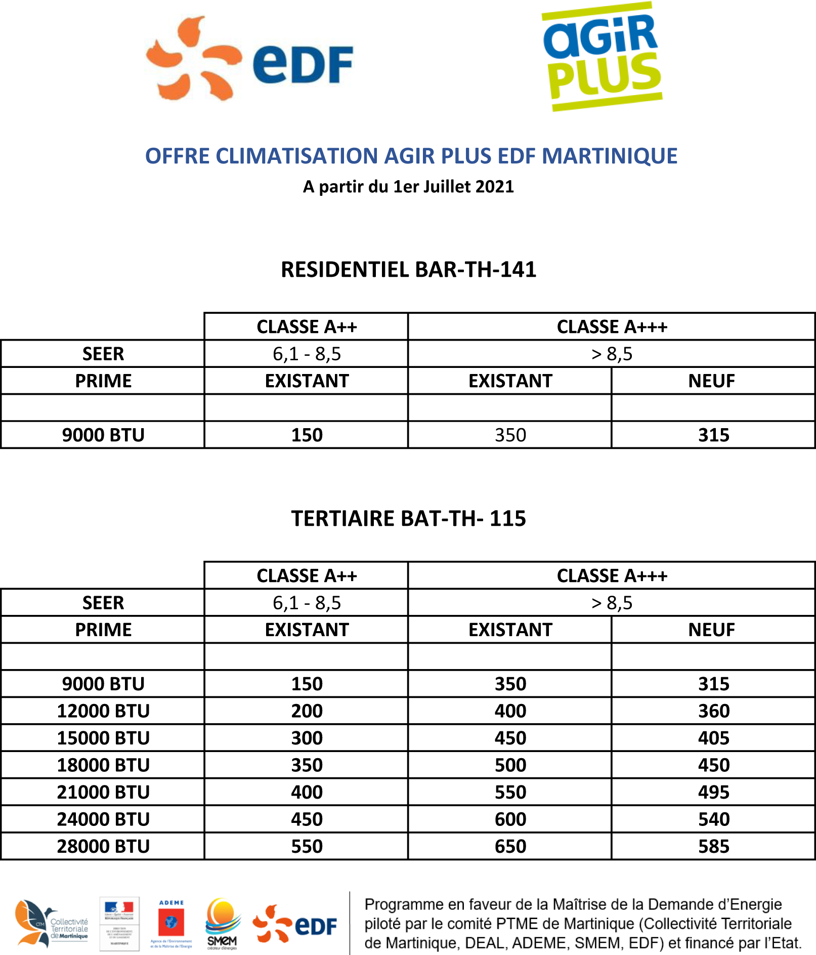 offre promo climatisation en partenariat avec Agir Plus d'EDF